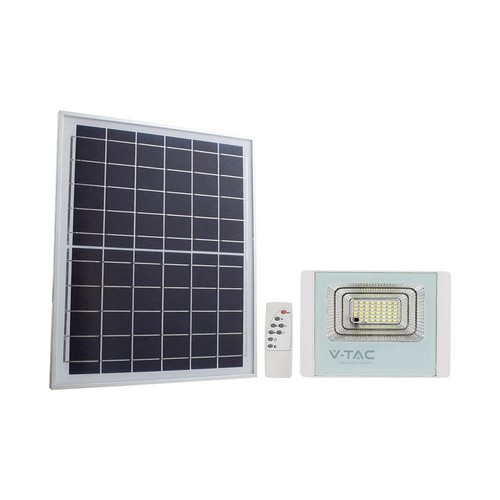 25W Solar LED breedstraler - 550lm, IP65, zwart, afstandsbediening, sensor, buiten