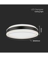 38W Designer LED plafondlamp - 4000K, witte rand, vierkant
