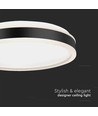 38W Designer LED plafondlamp - 4000K, witte rand, vierkant