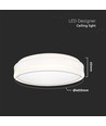 38W LED designer plafondlamp - Ø40cm, 4000K, witte rand, incl. lichtbron