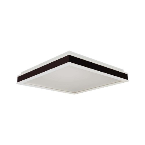 48W LED designer plafondlamp, dimbaar - 4000K, IP44, zwart, vierkant