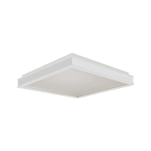 48W dimbare LED designer plafondlamp - Vierkant, wit, IP44, 420x420mm, 4000K
