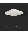 48W dimbare LED designer plafondlamp - Vierkant, wit, IP44, 420x420mm, 4000K
