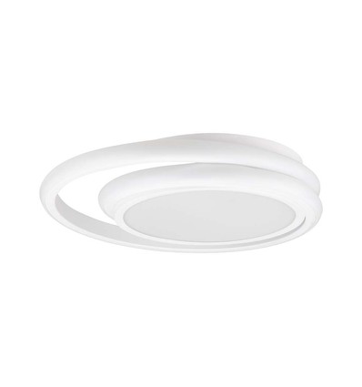 38W LED designer plafondlamp, wit - Dubbele ring, Ø45cm, 4050lm, 4000K, IP20
