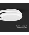 38W LED designer plafondlamp, wit - Dubbele ring, Ø45cm, 4050lm, 4000K, IP20