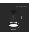 12W designer pendellamp - Ø24cm, 1280lm, zwart, 4000K, IP20 binnen