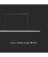23W LED designer pendellamp / kroonluchter - 2130lm, zwart, rechthoekig, 123x110cm, 4000K, IP20