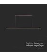 23W LED designer pendellamp / kroonluchter - 2130lm, zwart, rechthoekig, 123x110cm, 4000K, IP20