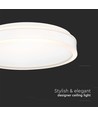24W LED designer plafondlamp - Ø40cm, 2500lm, 4000K, wit, rond