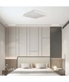 24W LED Designer plafondlamp, vierkant - 400x400mm, 2450lm, witte rand, 4000K, IP20 binnen
