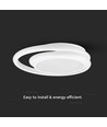 24W LED designer plafondlamp - Ø30cm, 105lm/W, wit, rond, 4000K, incl. lichtbron
