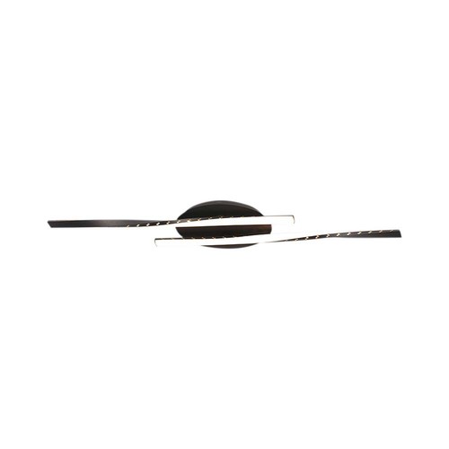 12W LED designer plafondlamp - 105lm/W, 94,5cm, zwarte afwerking, warm wit, 3000K