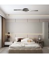 12W LED designer plafondlamp - 105lm/W, 94,5cm, zwarte afwerking, warm wit, 3000K