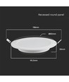 3W Ø10cm LED inbouwpanel - Gat: Ø8 cm, Afmeting: Ø10 cm, 330lm, neutraal wit
