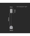 LED Hanglamp Ø100 3000K Lichtgrijs, behuizing