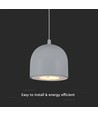 LED Hanglamp Ø100 3000K Lichtgrijs, behuizing