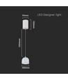 LED hanglamp Ø100 - 3000K, licht wit, behuizing