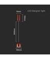 8,5W LED designer hanglamp - Ø100mm, bruin, 3000K, 850lm, IP20