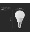 E14 3,7W LED kogellamp - P45, Samsung LED chip, 180°, vervangt 30W