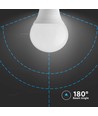 E14 3,7W LED kogellamp - P45, Samsung LED chip, 180°, vervangt 30W