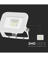 10W LED breedstraler, wit - Samsung LED chip, IP65, ultra-dun design, 3000K, buiten