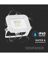 10W LED breedstraler, wit - Samsung LED chip, IP65, ultra-dun design, 3000K, buiten