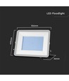 200W LED breedstraler, Samsung LED chip - 185lm/W, IP65, 6500K, zwart, 5 jaar garantie