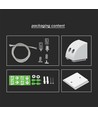 Noodverlichting 4-in-1 ophanging - EXIT bord, zelftestknop, wand/plafond/draadophanging, 6000K