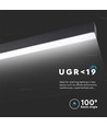 40W dimbaar LED pendelarmatuur - 120cm, UGR 19