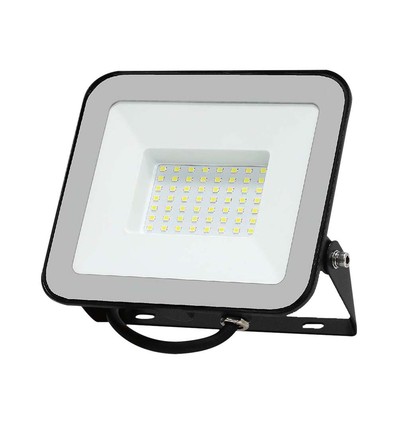 50W LED breedstraler met Samsung Chip - 100lm/W, IP65, grijze behuizing, 6500K, buiten