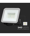 50W LED breedstraler met Samsung Chip - 100lm/W, IP65, grijze behuizing, 6500K, buiten