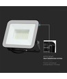 50W LED breedstraler met Samsung Chip - 100lm/W, IP65, grijze behuizing, 6500K, buiten