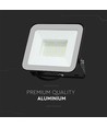 50W LED breedstraler met Samsung Chip - 100lm/W, IP65, grijze behuizing, 6500K, buiten