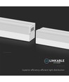 120cm 40W LED lichtlijn - 107lm/W, wit, koppelbaar, IK08, 4000K