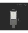 35W LED solar straatverlichting - 4000K, Bridgelux chip, IP65, grijs, incl. 70W zonnepaneel en batterij