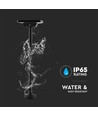 2W LED solar tuinspot met prikpen - IP65, 3-in-1 CCT, zwart, bewegingssensor, aluminium voet