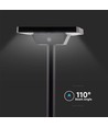 2W LED solar tuinspot met prikpen - IP65, 3-in-1 CCT, zwart, bewegingssensor, aluminium voet