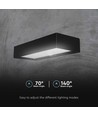 6W LED solar wandlamp met sensor - 900lm, IP65, zwart, 4000K, incl. batterij