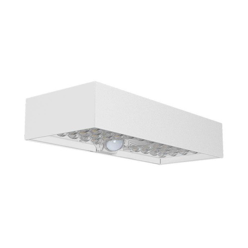 6W LED wandlamp op zonne-energie met sensor - 900lm, IP65, wit, 4000K, incl. batterij