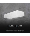 6W LED wandlamp op zonne-energie met sensor - 900lm, IP65, wit, 4000K, incl. batterij