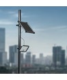 30W Solara LED breedstraler met zonnepaneel - IP65, PIR sensor, 6400K, zwart, LiFePO4 batterij
