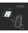 30W Solara LED breedstraler met zonnepaneel - IP65, PIR sensor, 6400K, zwart, LiFePO4 batterij