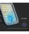 30W Solara LED breedstraler met zonnepaneel - IP65, PIR sensor, 6400K, zwart, LiFePO4 batterij