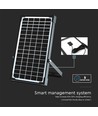 30W Solara LED breedstraler met zonnepaneel - IP65, PIR sensor, 6400K, zwart, LiFePO4 batterij