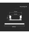 2m Alu profiel voor LED strips, zilver - Incl. diffuser, 2000x17,4x7mm, IP20, voor opbouwmontage