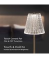 2,4W oplaadbare LED tafellamp - Touch dimbaar, 3-in-1 CCT, USB-C, Nickel Sand