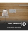 2,4W oplaadbare LED tafellamp - Touch dimbaar, 3-in-1 CCT, USB-C, Nickel Sand