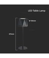 1,5W oplaadbare LED tafellamp, zwart - 150lm, 3-in-1 CCT, touch dimbaar, 5V, incl. batterij