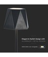 1,5W oplaadbare LED tafellamp, zwart - 150lm, 3-in-1 CCT, touch dimbaar, 5V, incl. batterij