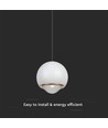 5W LED hanglamp, wit - Klokvormig, 500lm, 3000K, 60 graden, IP20